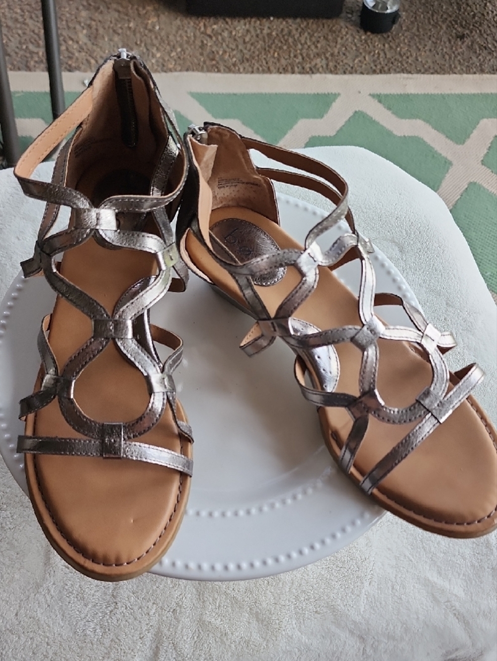 boc Metallic Silver Strappy Women’s Sandals - Picture 5 of 6